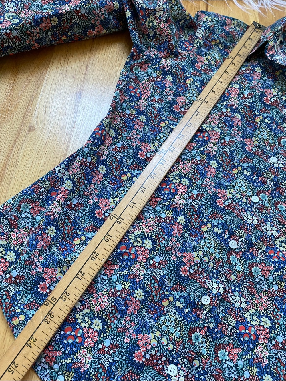 J. Crew Liberty Fabric Floral Button-Down Shirt in Navy Multi - Picture 8 of 10